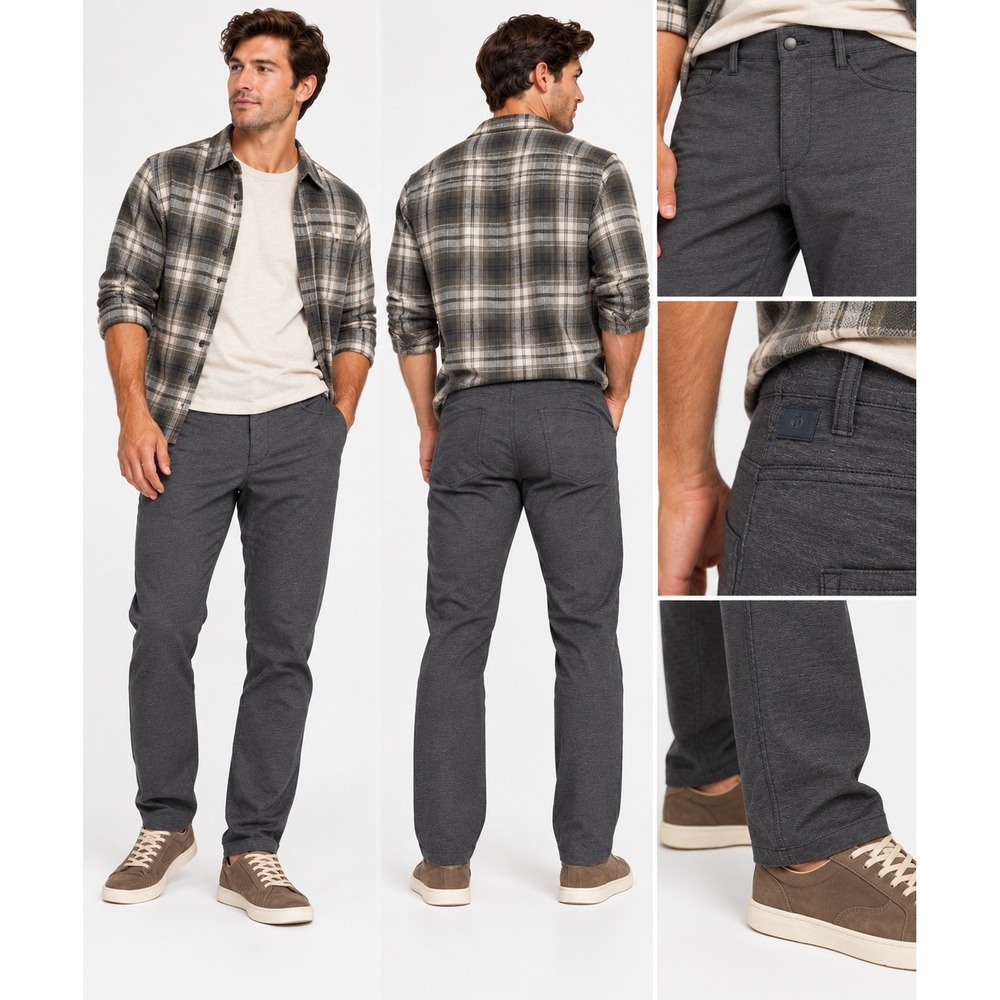 Lululemon ABC Pant Slim 33 Heathered Black Tech Canvas Commuter Performance